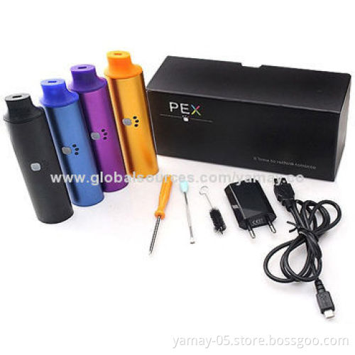 Electronic cigarette dry herb PEX vaporizer with 2600mAh battery, various colors are available